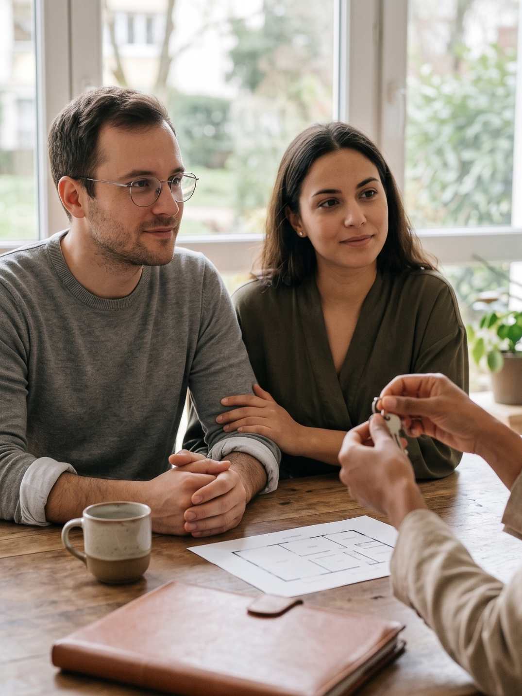 rendez vous agence immobiliere remise de cles appartement transaction nantes social confia 3x4