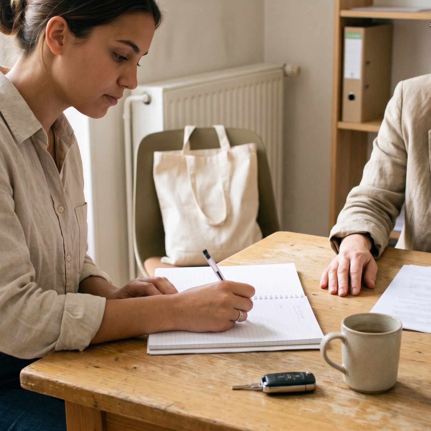 rendez vous conseil avec une conseillere en agence immobiliere transaction nantes social c 1x1