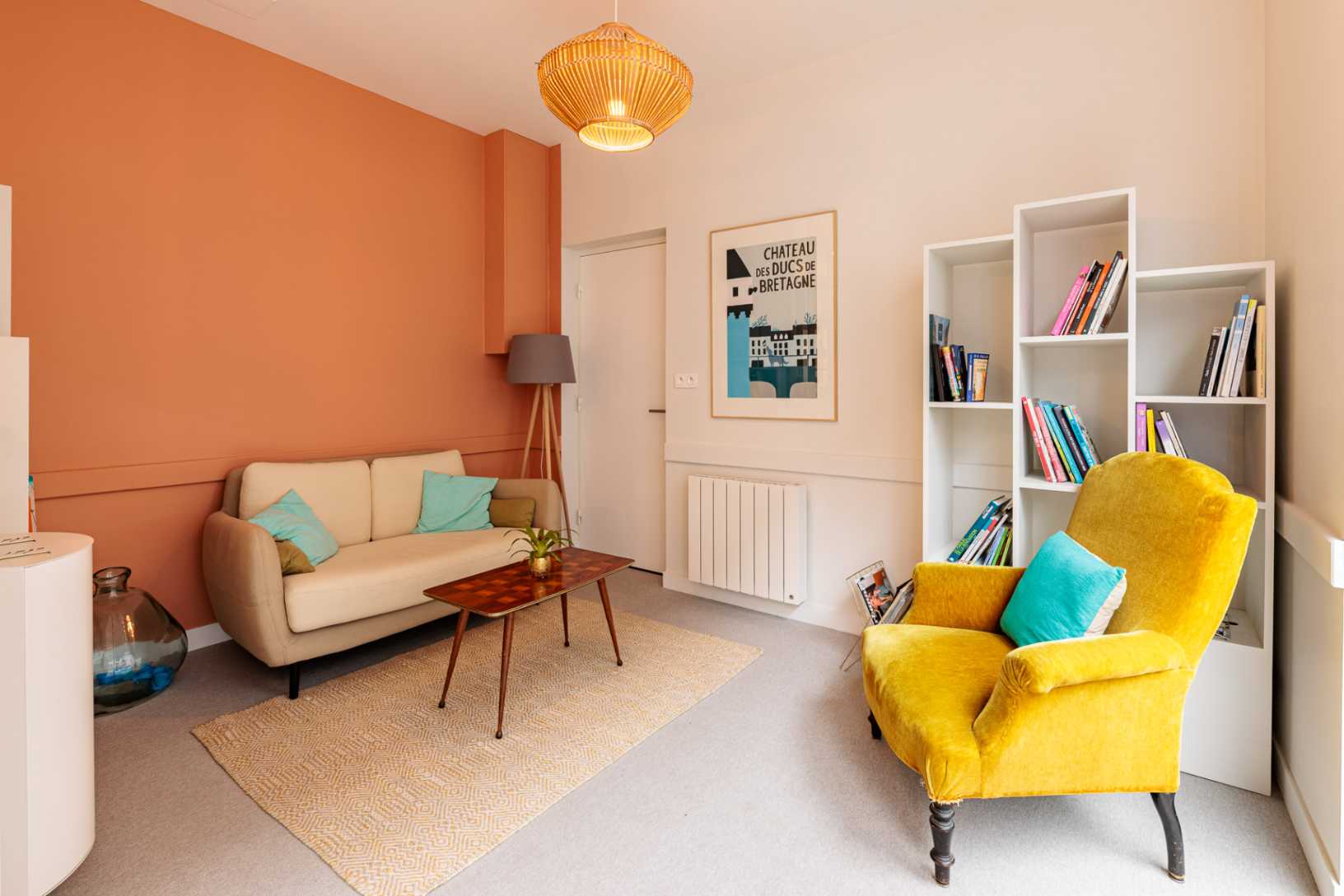 salon amenage style scandinave appartement nantes location nantes renovation appartement original