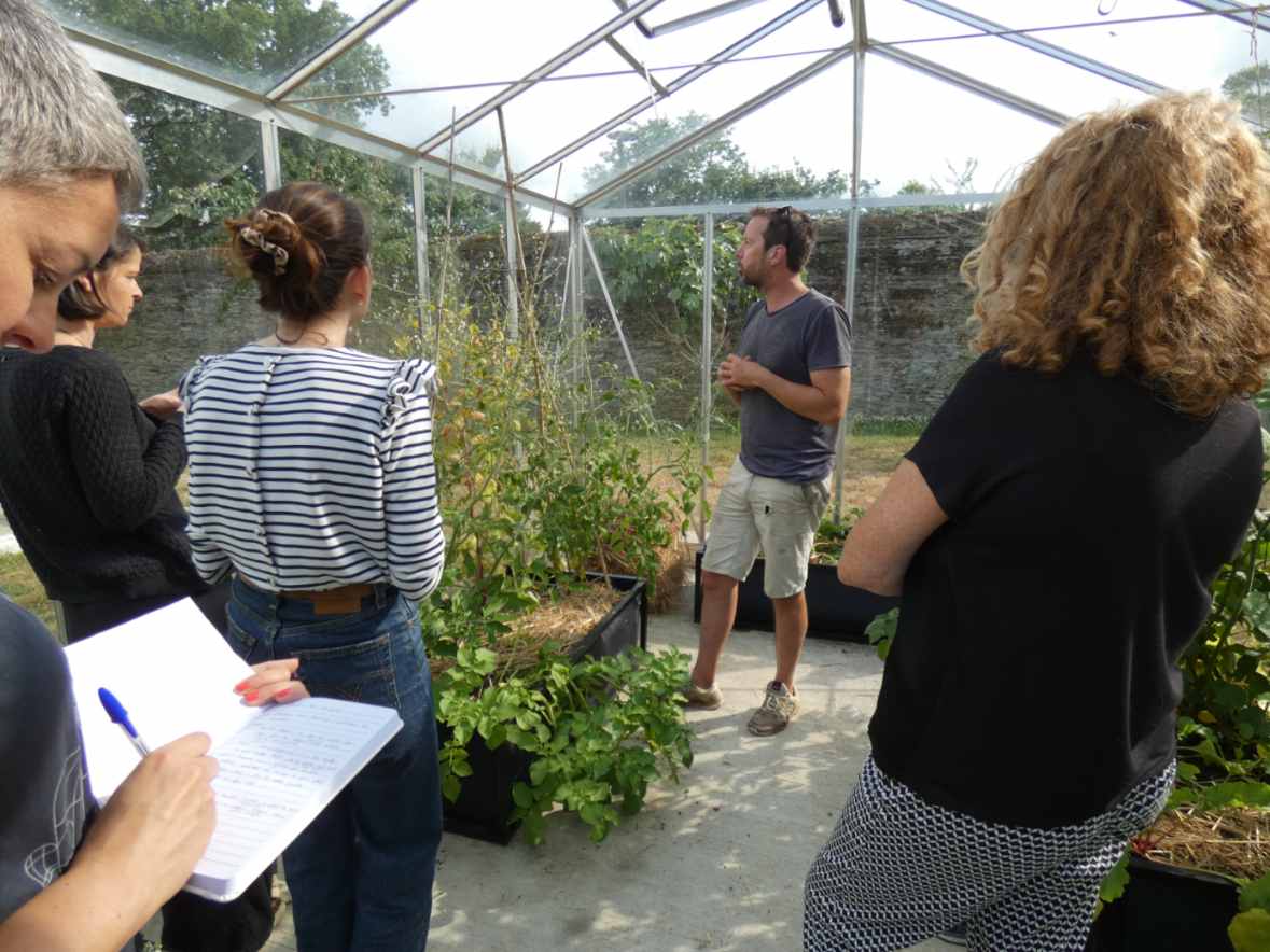 visite de serre partagee avec carres potagers copropriete nantes biodiversite resident original